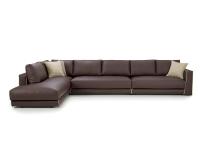 Clive leather corner sofa