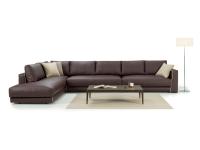 Clive leather corner sofa
