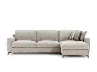 Elwood sofa with chaise longue and fabric cover