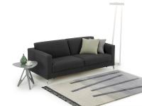 Damian 3-seater linear sofa bed with high chromed feet 