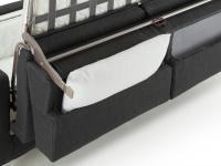 Detail of the pillow storage compartment