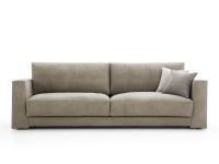 Clive linear leather-covered sofa