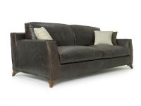 Side view of Elwood vintage leather sofa