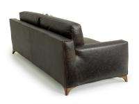 Back view of Elwood vintage leather sofa