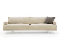 Halton linear sofa upholstered in Nubuck leather