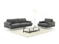 Halton sofa and armchair made of Nubuck leather by HomePlaneur