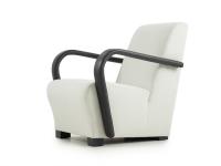 Dallas armchair in fabric cover and eco-leather arms