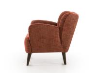 Side view of Ales armchair armrest