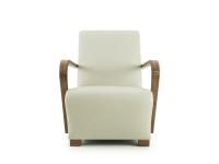 Dallas armchair in natural full grain leather 