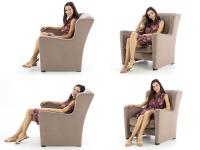 Example of sitting position on Isabel armchair