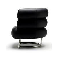 Bibendum armchair created by Eileen Gray with leather cover
