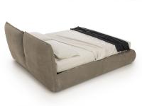 Back view of Astoria storage bed with head cushions