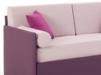 Comfy backrest cushions and padded mattress cover