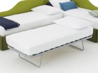 Detail of the manual trundle bed