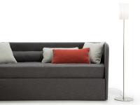 Birba sofa bed in the version with curved arms