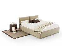 Sofy storage bed with upholstered headboard