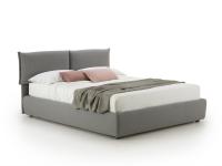 Sofy fabric bed with headboard pillows 