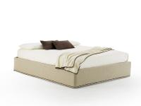 Cinnamon headboardless bed-frame with fabric valance