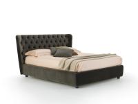 Victory bed with velvet tufted headboard