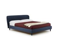 Ribbon blue upholstered bed