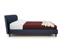 Ribbon upholstered double bed with h.20 frame