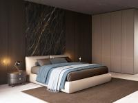 Lounge oak and laminam panelling with Aries bedside table and Neptune Lounge wardrobe