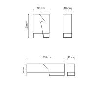 Doppler K sideboard and cupboard by Bonaldo - Models and Measurements