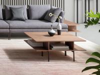 Coffee table with Canaletto walnut top