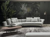 The modular version of the Lovy sofa by Bonaldo, made up of an end section and meridienne section