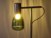 Acquerelli blown glass pendant lamp by Bonaldo with striped petroleum lampshade