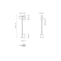 Acquarelli by Bonaldo - floor lamp measurements
