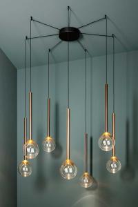 Sofì lamp by Bonaldo in the pendant model with 50 cm high cylinder 