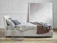 Tonight bed by Bonaldo in the version with a tall bed frame and h.4,5 cm feet