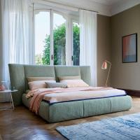 Youniverse is a soft upholstered bed by Bonaldo with a padded structure