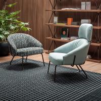 Modern wrap-around fabric armchair Bahia by Bonaldo