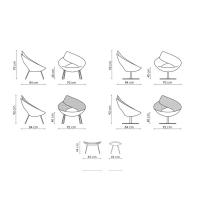 Diagrams and measurements for the Lock armchair