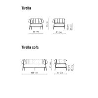 Tirella armchair and sofa by Bonaldo - Model and measurements