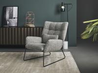 Nikos accent armchair by Bonaldo in the version with a high backrest