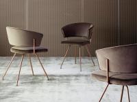 Bahia armchair by Bonaldo with metal structure