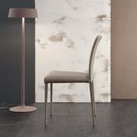 Upholstered chair without arms - Deli by Bonaldo - belting-leather, faux-leather or leather upholstery cover