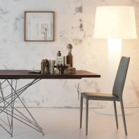 Leather dining chair Eral by Bonaldo, perfect with a dining table