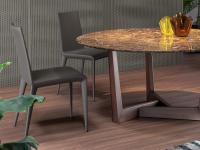 Sedia elegante e moderna Filly, personalizzabile per dimensioni e finiture