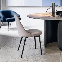 Upholstered with 4 inclined legs chair Itala by Bonaldo