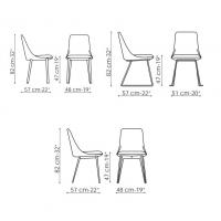 Itala chair - model and measurements