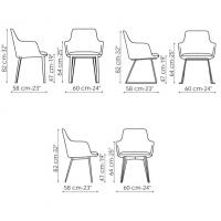 Itala armchair - model and measurements