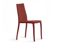Pangea stackable chair by Bonaldo in brick red colour