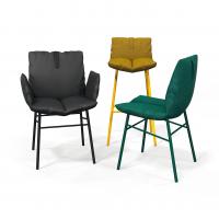 Pil chair by Bonaldo in the model with or without armrests (stool version on a separate page)