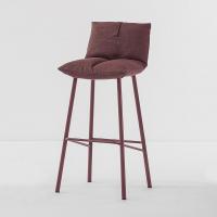 Kitchen stool with soft upholstery - Pil Too by Bonaldo