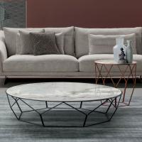 Arbor round ceramic coffee table by Bonaldo