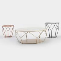 Arbor ceramic round coffee table by Bonaldo also available with base in painted metal